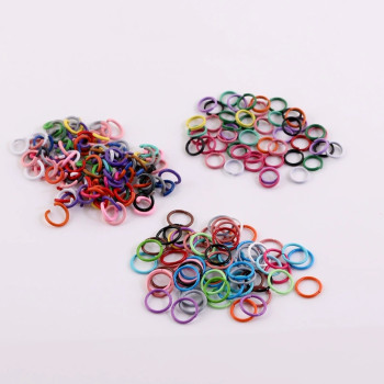8mm10mm Color Painted Iron Single Circle Double Connecting Diy Keychain Bracelet Necklace