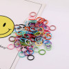 8mm10mm Color Painted Iron Single Circle Double Connecting Diy Keychain Bracelet Necklace