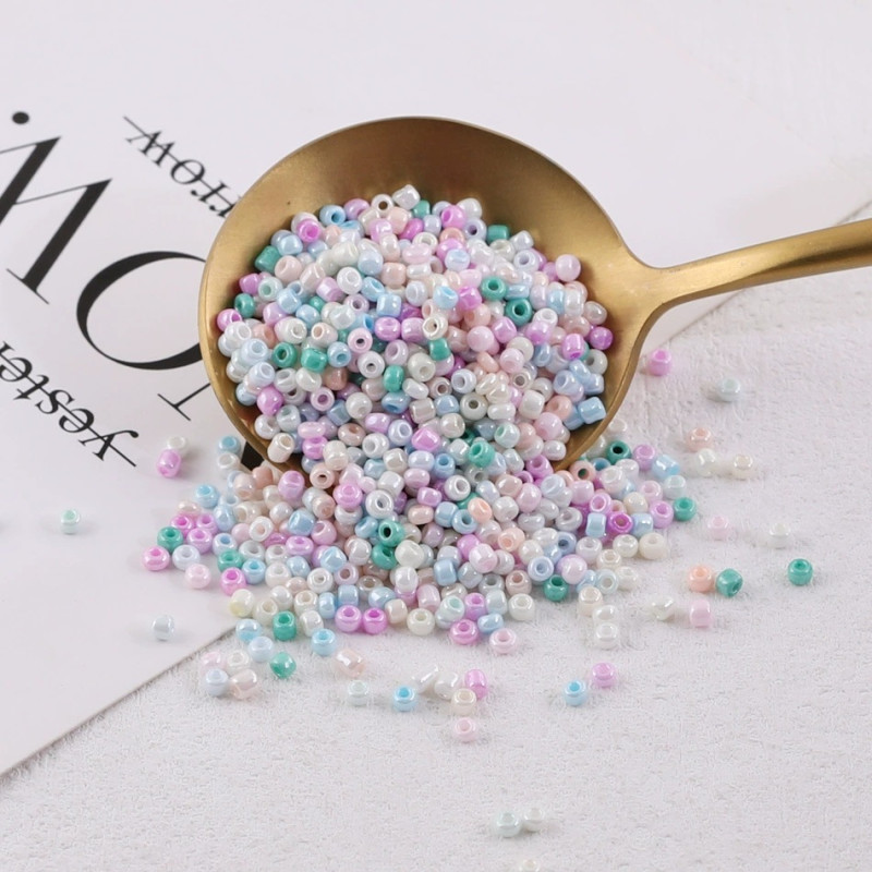 3mm Macaron Cream Rice Beads Glass Diy Handmade Bracelet Necklace Loose Bead Material
