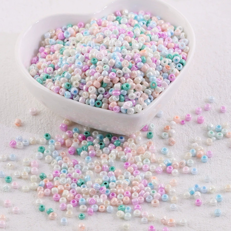 3mm Macaron Cream Rice Beads Glass Diy Handmade Bracelet Necklace Loose Bead Material