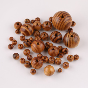6-30mm Pine Beads Round Diy Handmade Spacer Material Bracelet Necklace Jewelry Loose