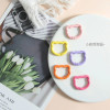 Diy Colorful Round Bear Spring Buckle Keychain Versatile Cute Fresh Backpack Pendant
