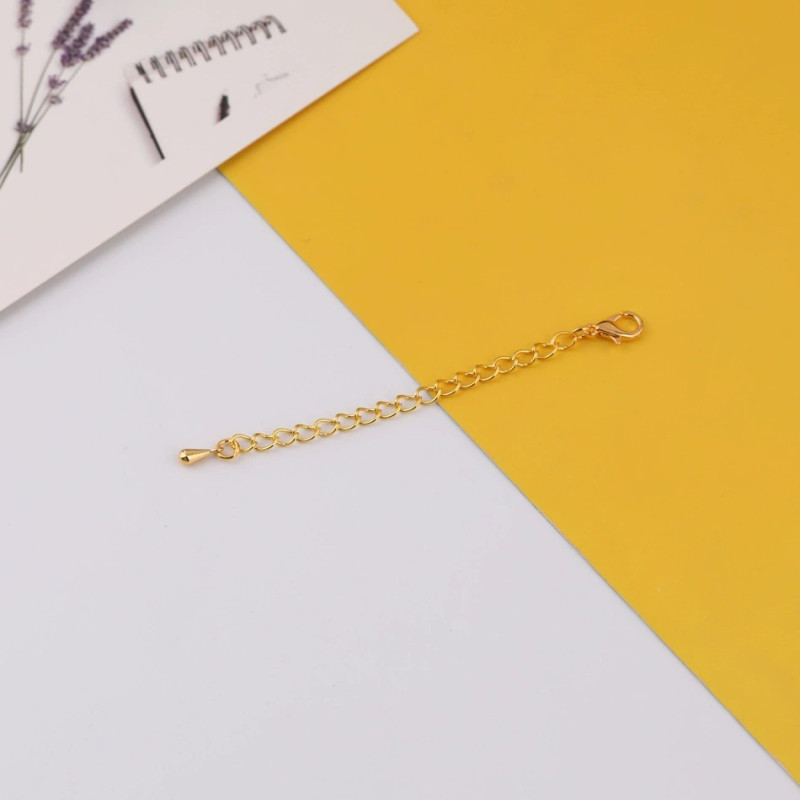 7cm Extension Chain with Lobster Buckle Water Drop Tail Diy Handmade Necklace Bracelet