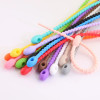21cm color silicone tie tadpole diy bag keychain doll pendant data cable jewelry