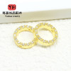 14k Gold-filled Color-preserving Micro-paved Zircon Running Ring Through Bead Separated