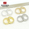 14k Gold-filled Color-preserving Micro-paved Zircon Running Ring Through Bead Separated