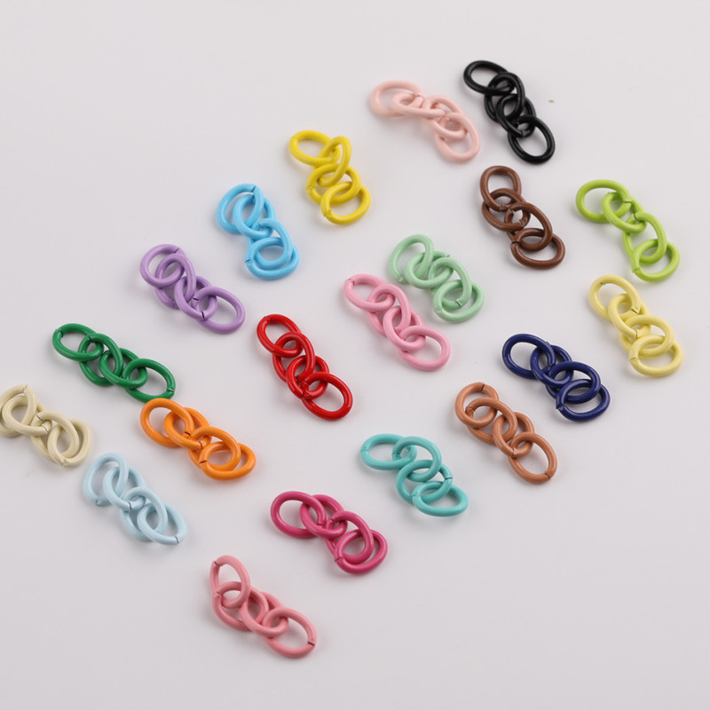 Colorful Paint Four-section Chain 4-section Grinding Extension Diy Jewelry Accessories