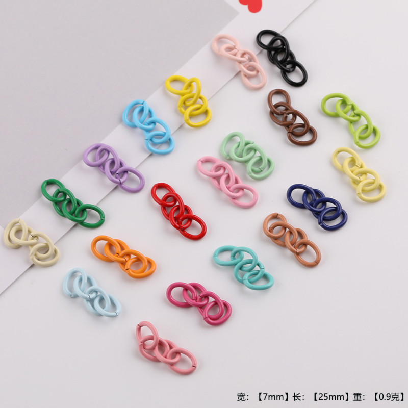 Colorful Paint Four-section Chain 4-section Grinding Extension Diy Jewelry Accessories