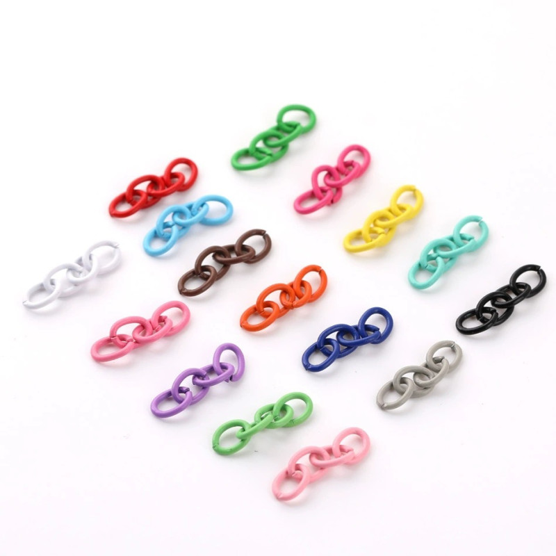 Colorful Paint Four-section Chain 4-section Grinding Extension Diy Jewelry Accessories
