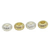 Color-preserving 18k Gold-plated Zircon Double-row Barrel Beads Spacer Wheel Diy Handmade