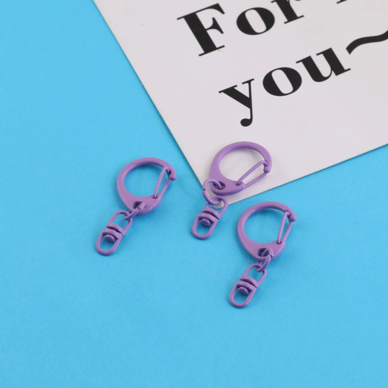 Colorful D-shaped Buckle Hanging 8-shaped Painted C Keychain Zinc Alloy Diy Handmade Bag