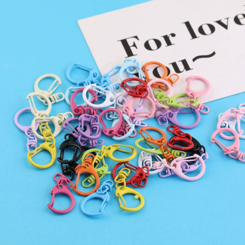 Colorful D-shaped Buckle Hanging 8-shaped Painted C Keychain Zinc Alloy Diy Handmade Bag