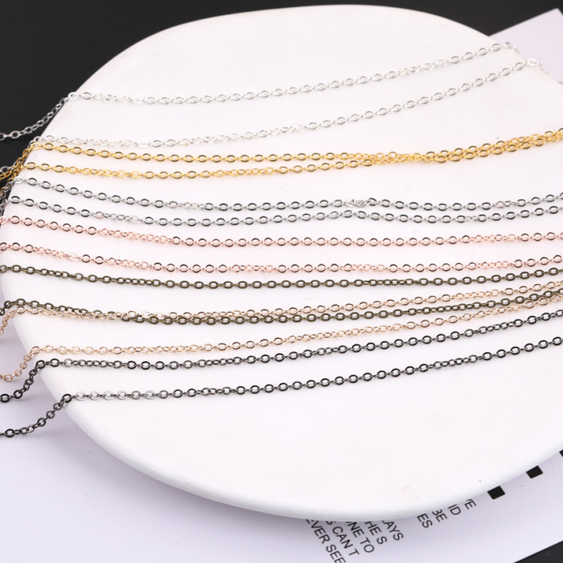 2mm Flat O-shaped Chain O-shaped Thin Clavicle Tassel Diy Handmade Necklace Bracelet