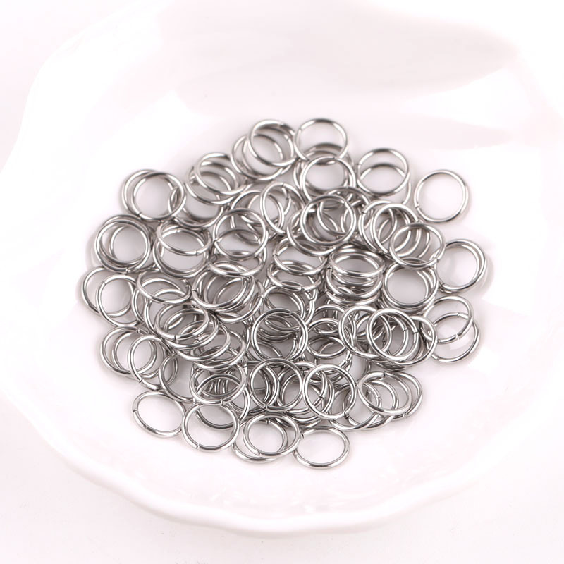 Stainless Steel Open Ring Single Necklace Bracelet Connecting Diy Handmade Buckle Jewelry