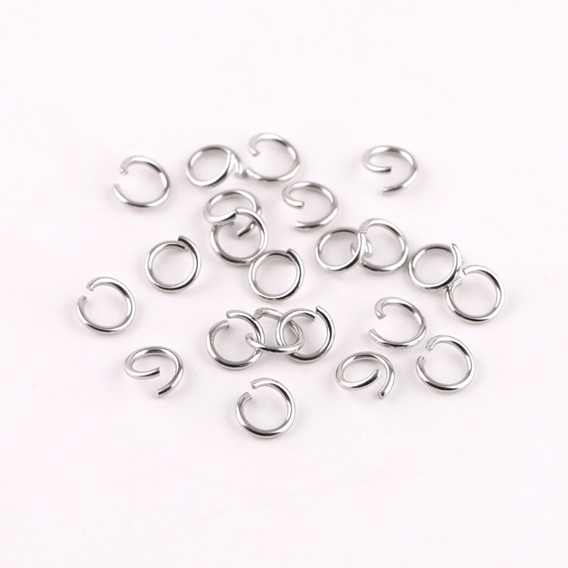 Stainless Steel Open Ring Single Necklace Bracelet Connecting Diy Handmade Buckle Jewelry