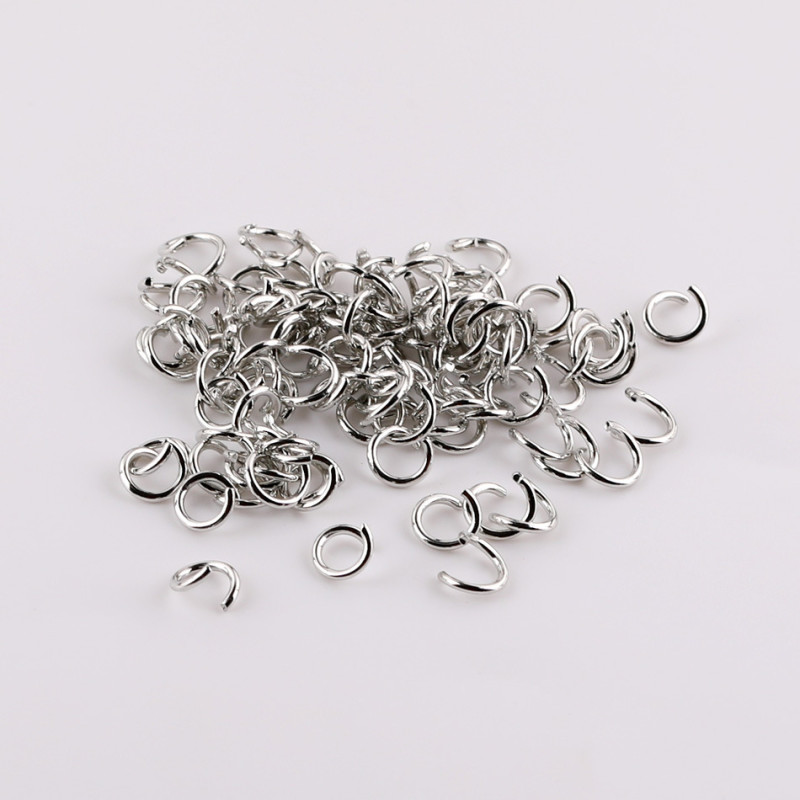 1.2*8mm Open Ring Connection Bracelet Necklace O Jump Diy Handmade Jewelry Accessories