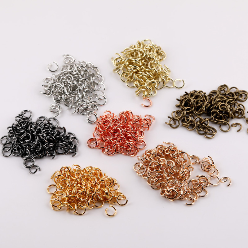 1.2*8mm Open Ring Connection Bracelet Necklace O Jump Diy Handmade Jewelry Accessories