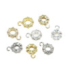 14k Gold-filled Color-preserving Micro-paved Zircon Large Hole Drill Ring with Hanging