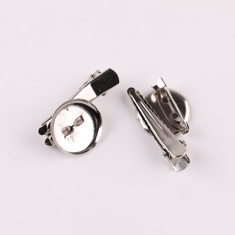 Disc Pin with Hairpin Dual-purpose Brooch Round Tray Buckle Pin Diy Jewelry Accessories