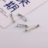 Multi-specification White K Hole Pin Safety Pin Metal Simple Pin with Lock Brooch Holder