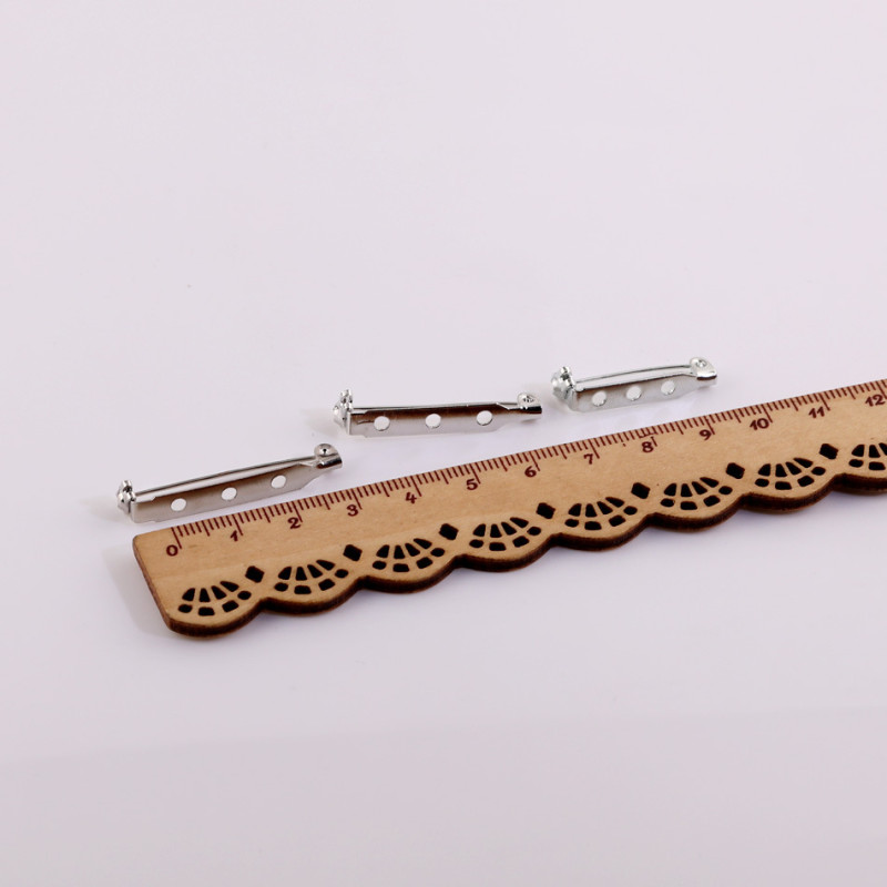 Multi-specification White K Hole Pin Safety Pin Metal Simple Pin with Lock Brooch Holder