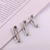 Multi-specification White K Hole Pin Safety Pin Metal Simple Pin with Lock Brooch Holder