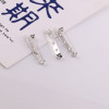 Multi-specification White K Hole Pin Safety Pin Metal Simple Pin with Lock Brooch Holder