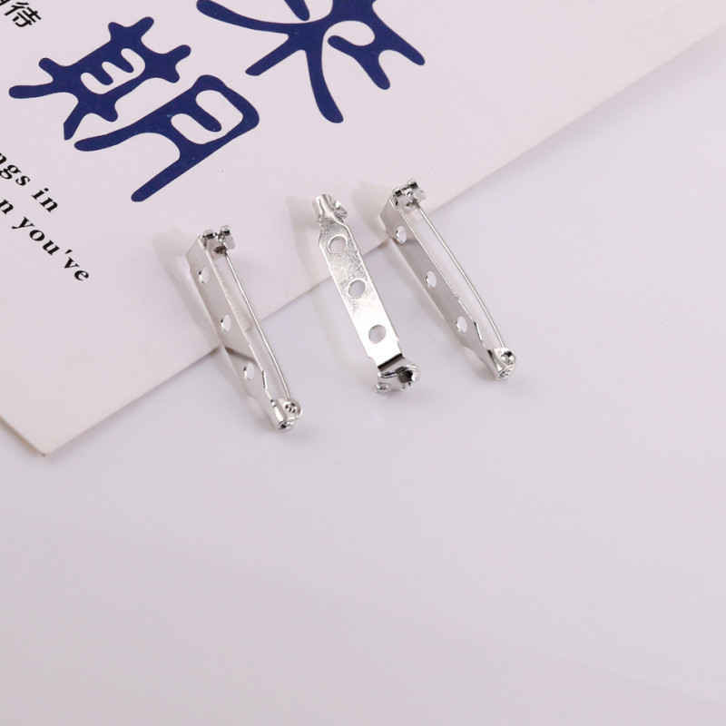 Multi-specification White K Hole Pin Safety Pin Metal Simple Pin with Lock Brooch Holder