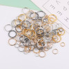 Multi-specification Metal Embossed Ring Single Circle Pattern Connecting Diy Jewelry Open