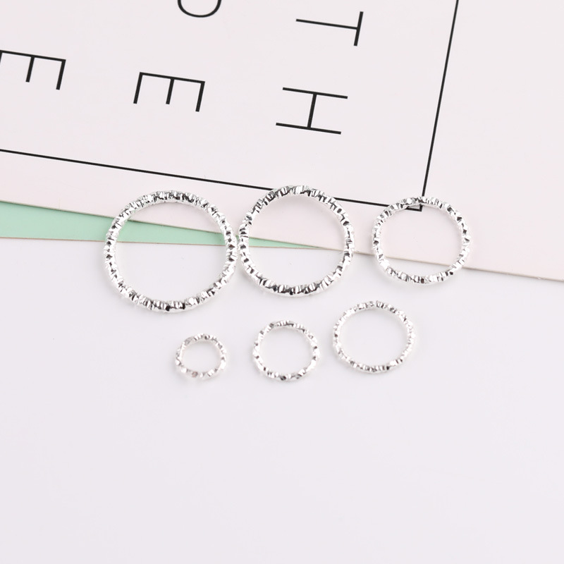 Multi-specification Metal Embossed Ring Single Circle Pattern Connecting Diy Jewelry Open