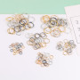 Multi-specification Metal Embossed Ring Single Circle Pattern Connecting Diy Jewelry Open