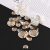 12-25mm Round Hollow Tray Mesh Base Diy Brooch Hair Accessories Hand-beaded Clothing