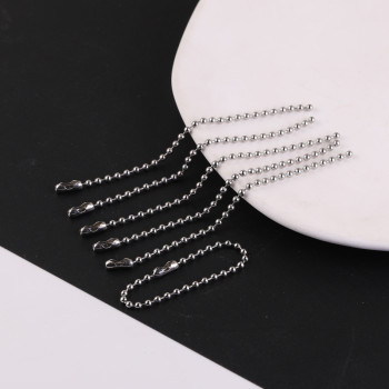 2.4mm 304 Stainless Steel Bead Chain Tag Wave Ready-made Pendant Accessories