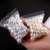 3mm-25mmabs Imitation Pearl Round Non-porous Pure White Off-white Diy Handmade Beads