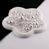 3mm-25mmabs Imitation Pearl Round Non-porous Pure White Off-white Diy Handmade Beads