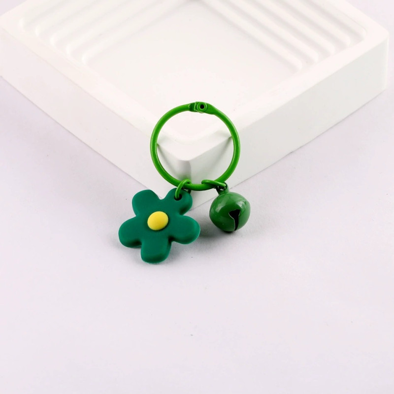 Cute Colorful Silicone Small Flower Bells, Painted Book Rings, Key Diy Bag Holiday Gift