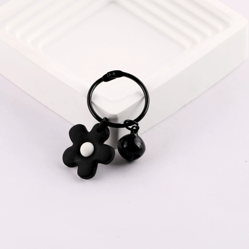 Cute Colorful Silicone Small Flower Bells, Painted Book Rings, Key Diy Bag Holiday Gift