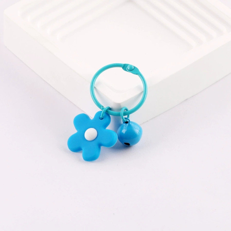 Cute Colorful Silicone Small Flower Bells, Painted Book Rings, Key Diy Bag Holiday Gift