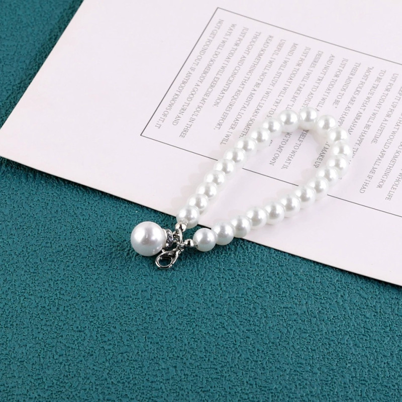 Imitation Pearl Bag Chain Short Key Hanging Mobile Phone Case Key Decorative Pendant