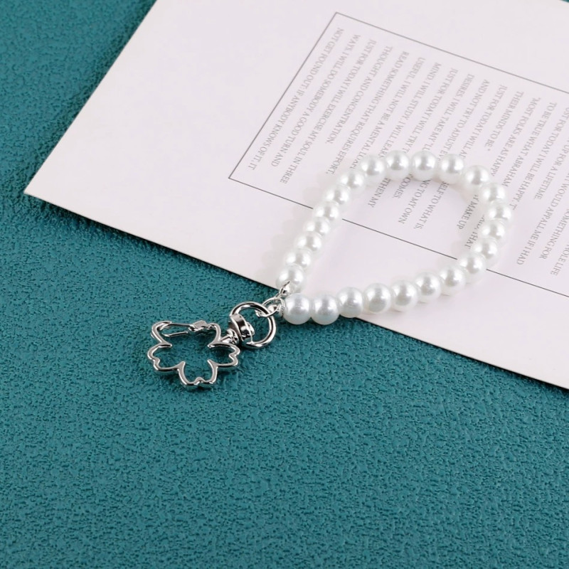 Imitation Pearl Bag Chain Short Key Hanging Mobile Phone Case Key Decorative Pendant
