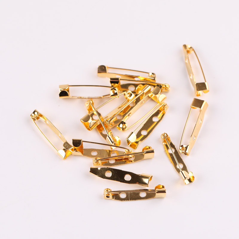 15-40mm Multi-color Metal Pin Corsage Badge Simple Brooch Clothing Pin Buckle Diy Jewelry