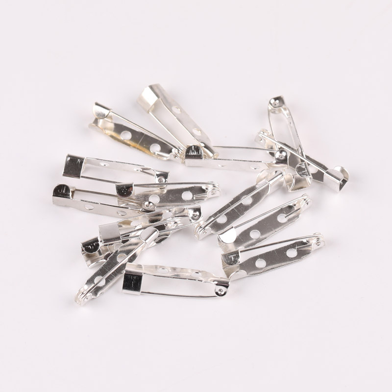 15-40mm Multi-color Metal Pin Corsage Badge Simple Brooch Clothing Pin Buckle Diy Jewelry