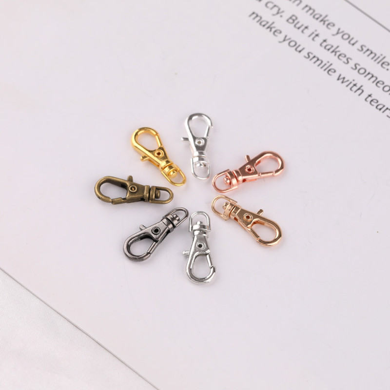 23mm Small Dog Buckle Fish Mouth Hook Luggage Metal Spring Opening Keychain Lobster