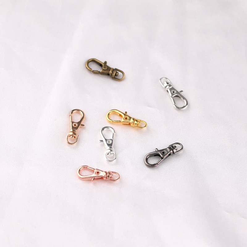 23mm Small Dog Buckle Fish Mouth Hook Luggage Metal Spring Opening Keychain Lobster