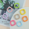 Colorful Cute Small Square Dopamine Spring Buckle Opening Diy Bag Doll Keychain Handmade