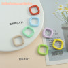 Colorful Cute Small Square Dopamine Spring Buckle Opening Diy Bag Doll Keychain Handmade
