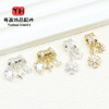 14k Gold-filled Color-protected Inlaid Zircon Lift Tassel Separator Bead Diy Bracelet