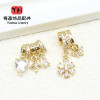 14k Gold-filled Color-protected Inlaid Zircon Lift Tassel Separator Bead Diy Bracelet