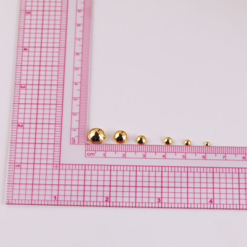 3-10mm Half Flat Bottom Beads Semicircle Gold Patches Diy Handmade Hair Clips Manicure