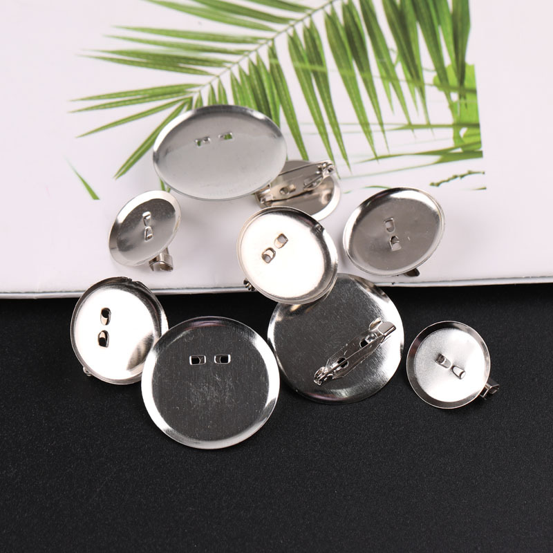 20-35mm Safety Pin Tray Brooch with Lock Tie Handmade Headwear Clothing Accessories
